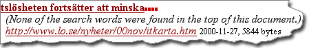 STräffsida som visar filstorlek i bytes och med "kvarglömd" engelsk text från sökmotorn.